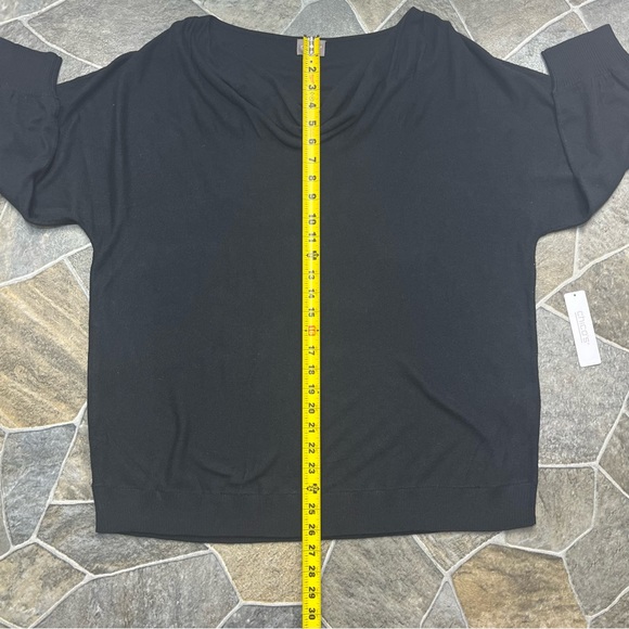 Chico’s Touch of Cashmere Drape NK 3 Qtr. Sleeve Pullover Top - Picture 10 of 12